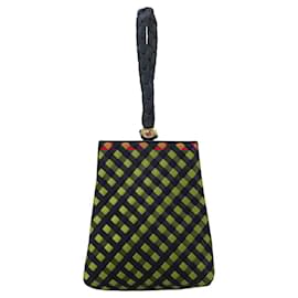 Autre Marque-BOTTEGA VENETA INTRECCIATO Hand Bag Satin Multicolor Auth 110470-Multiple colors
