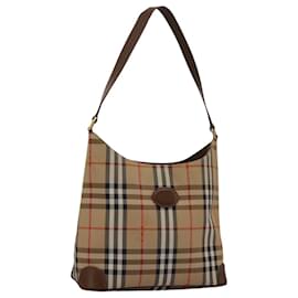 Autre Marque-Burberrys Nova Check Shoulder Bag Canvas Beige Auth yk17224-Beige