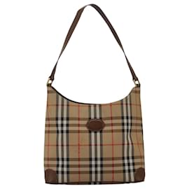Autre Marque-Burberrys Nova Check Shoulder Bag Canvas Beige Auth yk17224-Beige