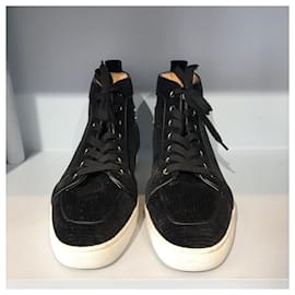 Christian Louboutin-CHRISTIAN LOUBOUTIN Trainers T.EU 39 Velvet-Noir