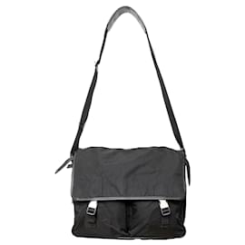 Prada-Prada Nylon Messenger Bag-Black