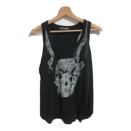 Alexander Mcqueen-ALEXANDER MCQUEEN Tops T.International M Cotton-Black
