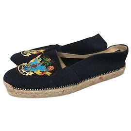 CHRISTIAN LOUBOUTIN Espadrilles T.EU 38 Tessuto Blu navy