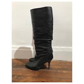BURBERRY Boots T.EU 40 Leather Black