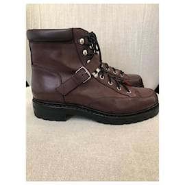 Hermès-HERMES Ankle boots T.EU 40 Leather-Brown