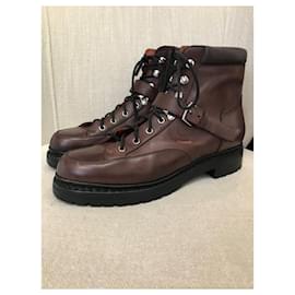 Hermès-HERMES Ankle boots T.EU 40 Leather-Brown