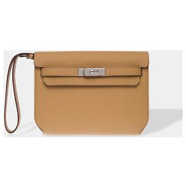 Hermès HERMES Kelly Depeches Leder Tasche Beige - 102483 Beige