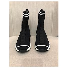 Fendi-FENDI Trainers T.EU 35 Cloth-Black