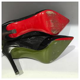 Christian Louboutin-CHRISTIAN LOUBOUTIN Ankle boots T.EU 39 Patent leather-Noir