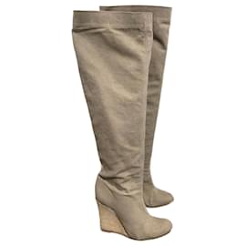 Christian Louboutin-CHRISTIAN LOUBOUTIN Boots T.EU 36 Cloth-Beige
