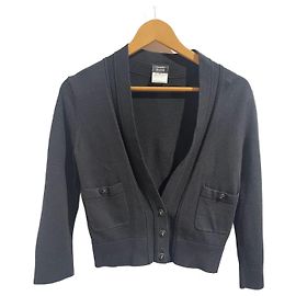 CHANEL Strickwaren T.International S Wolle Schwarz