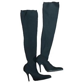 BALENCIAGA Boots T.EU 39 Cloth Black