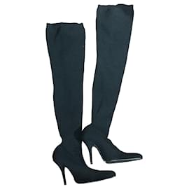 Balenciaga-BALENCIAGA Boots T.EU 39 Cloth-Black