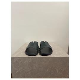 Hermès-HERMES Sandals T.EU 42.5 Leather-Green