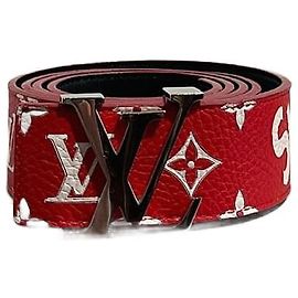 LOUIS VUITTON Belts T.cm 100 Leather Red