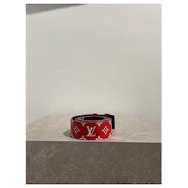 Louis Vuitton-LOUIS VUITTON Belts T.cm 100 Leather-Red