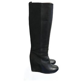 Céline CELINE Boots T.EU 37.5 Leather Black