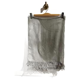 Hermès-HERMES Scarves T.  Cashmere-Grey