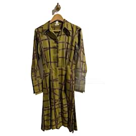 Hermès-HERMES Dresses T.International S Silk-Green