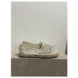 Valentino Espadrilles T.EU 37 Stoff Weiß