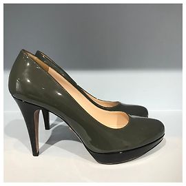 PRADA Heels T.EU 36.5 Patent leather Grey