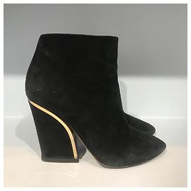 Chloé Bottines CHLOE T.EU 37 Suède Noir