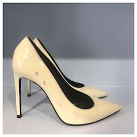 Saint Laurent-SAINT LAURENT Heels T.EU 41 Leather-Cream