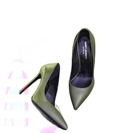 Saint Laurent-SAINT LAURENT Heels T.EU 37 Leather-Red