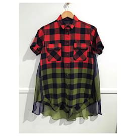 Sacai-SACAI Tops T.International S Cotton-Red