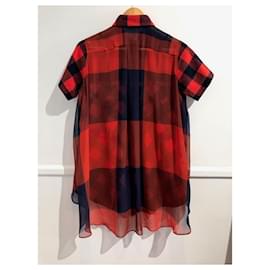 Sacai-SACAI Tops T.International S Cotton-Red