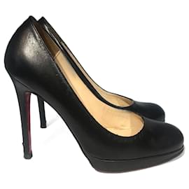 Christian Louboutin-CHRISTIAN LOUBOUTIN Heels T.EU 35.5 Leather-Black