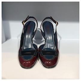 Yves Saint Laurent-YVES SAINT LAURENT Heels T.EU 35.5 Patent leather-Dark red