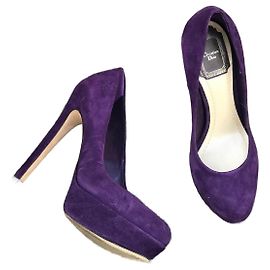 DIOR Heels T.EU 35.5 Suede Violet