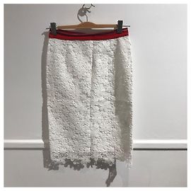 Autre Marque OUTRAS Saias T.International M Algodão Branco