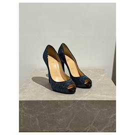 Christian Louboutin-CHRISTIAN LOUBOUTIN Heels T.EU 37 Leather-Blue