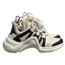LOUIS VUITTON Trainers T.EU 35 Leather Blanc
