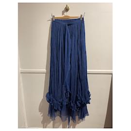 Yves Saint Laurent-YVES SAINT LAURENT Dresses T.International XS Silk-Blue