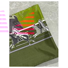 Hermès-HERMES Silk handkerchief T.  Silk-Red