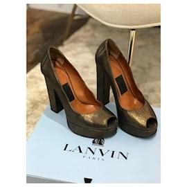 Lanvin-LANVIN Heels T.EU 36 Leather-Golden