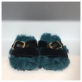 Prada-PRADA Mules & clogs T.EU 36 Fur-Blue