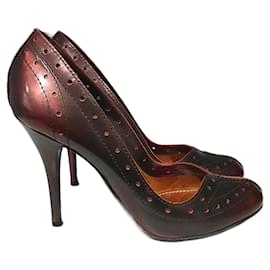 Lanvin-LANVIN Heels T.EU 37.5 Leather-Red