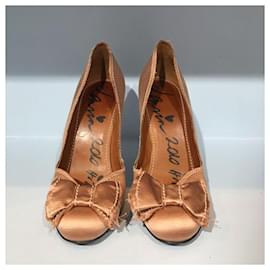 Lanvin-LANVIN Heels T.EU 37 Cloth-Beige