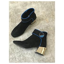 Lanvin-LANVIN Ankle boots T.EU 37.5 Suede-Black