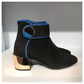 Lanvin-LANVIN Ankle boots T.EU 37.5 Suede-Black