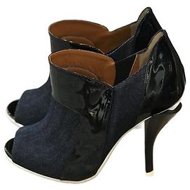 FENDI Ankle boots T.EU 37 Patent leather Black