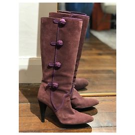 Céline CELINE Boots T.EU 37 Suede Violet