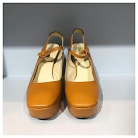 Prada-PRADA Heels T.EU 37 Leather-Camel