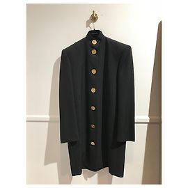BALENCIAGA Coats T.International XS Wool Black