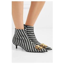 BALENCIAGA Ankle boots T.EU 37 Cloth Black