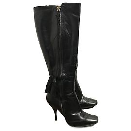 Botas LOUIS VUITTON T.EU 36.5 Cuero Negro